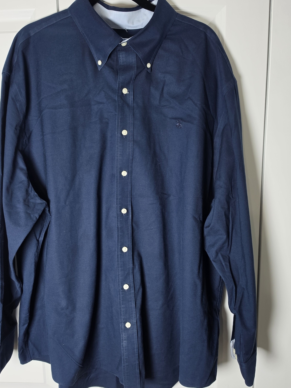 Brooks Brothers 1818 2XL Navy Non Iron Stretch Cotton Button Down Shirt